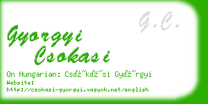 gyorgyi csokasi business card